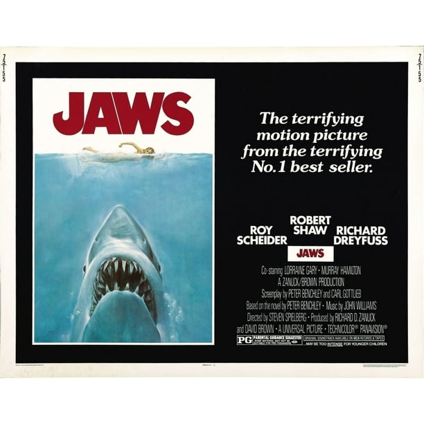 JAWS 1 1975 MOVIE ART POSTER PRINT PREMIUM 